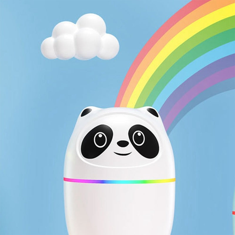 AZTHRONE Pandas Air Humidifier Cute 220Ml Aroma Essential Oil Diffuser USB Fogger Mist Maker With Colorful Night Light