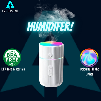 AZTHRONE 220ML Cup Humidifier Mini Portable Car Home Humidifier USB Fine Spray Adjustable Timing Humidifiers Humid Essential Oil Diffuser Aromatherapy Cup Humidifiers With Colorful Atmosphere Lights
