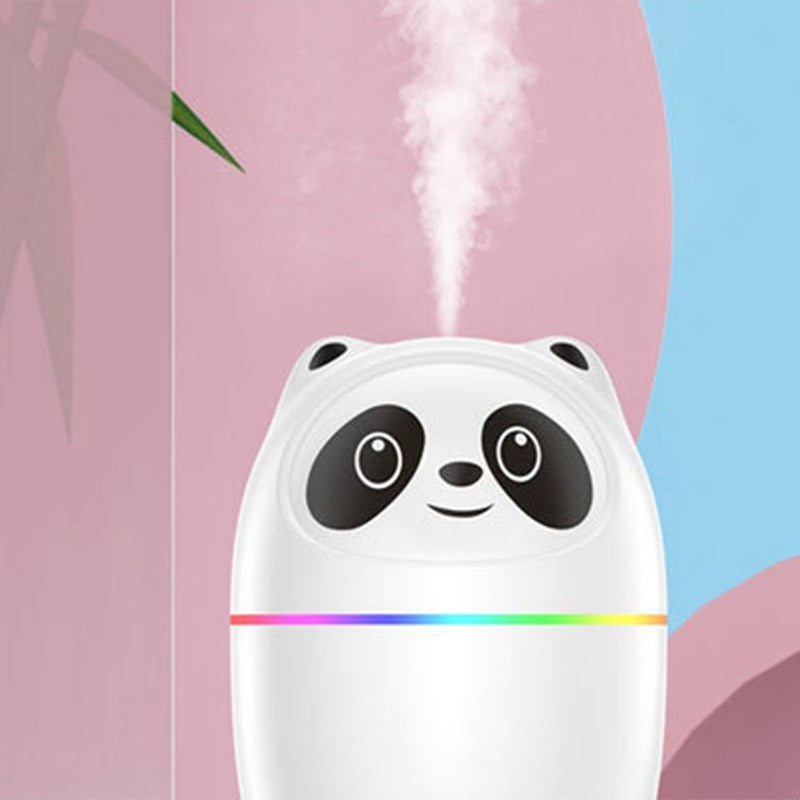 AZTHRONE Pandas Air Humidifier Cute 220Ml Aroma Essential Oil Diffuser USB Fogger Mist Maker With Colorful Night Light