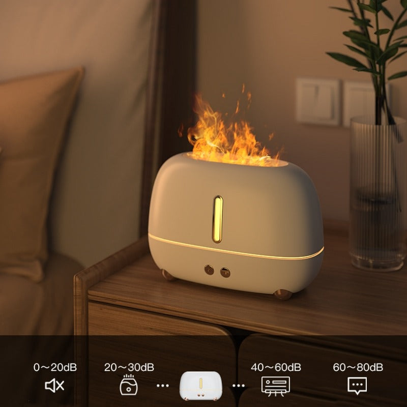 AZTHRONE New Simulation 3D Flame 7 Color Home Ultrasonic Cool Mist Aromatherapy Scent Diffuser Machine Flame Aroma Diffuser Humidifier