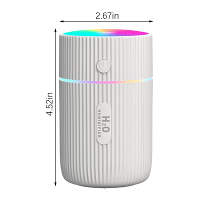 AZTHRONE 220ML Cup Humidifier Mini Portable Car Home Humidifier USB Fine Spray Adjustable Timing Humidifiers Humid Essential Oil Diffuser Aromatherapy Cup Humidifiers With Colorful Atmosphere Lights