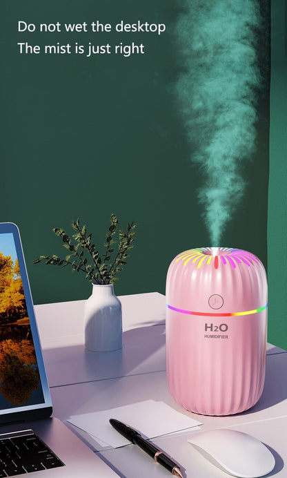 AZTHRONE 300Ml Electric Air Humidifier Aroma Oil Diffuser Purifier Silent Mini USB Car Air Freshener Cool Mist Sprayer Colorful Cup Humidifier USB Household Desktop Colorful Lamp Humidifier Car Home Aromatherapy Humidifier